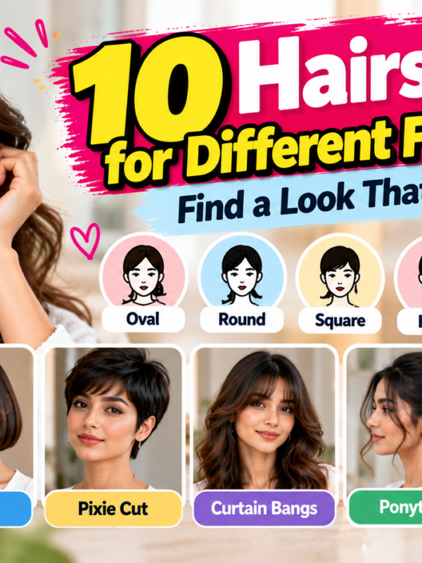 10 Hairstyles for Different Face Shapes: Find a Look That Suits You